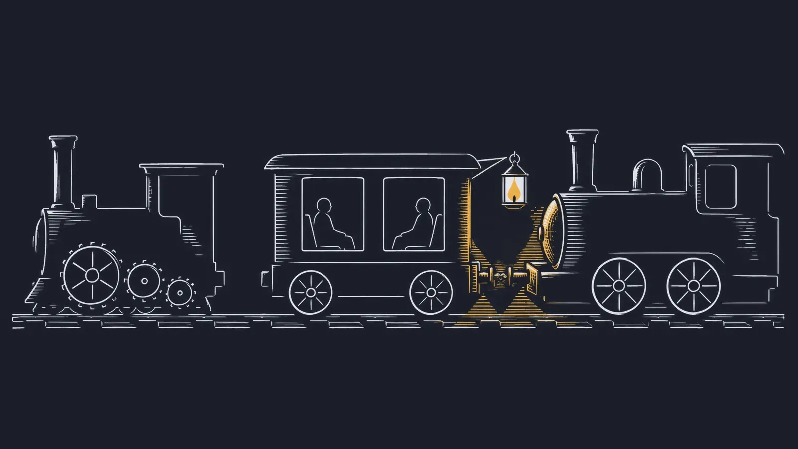 Un train dont on remplace le moteur pendant que les voyageurs restent assis.