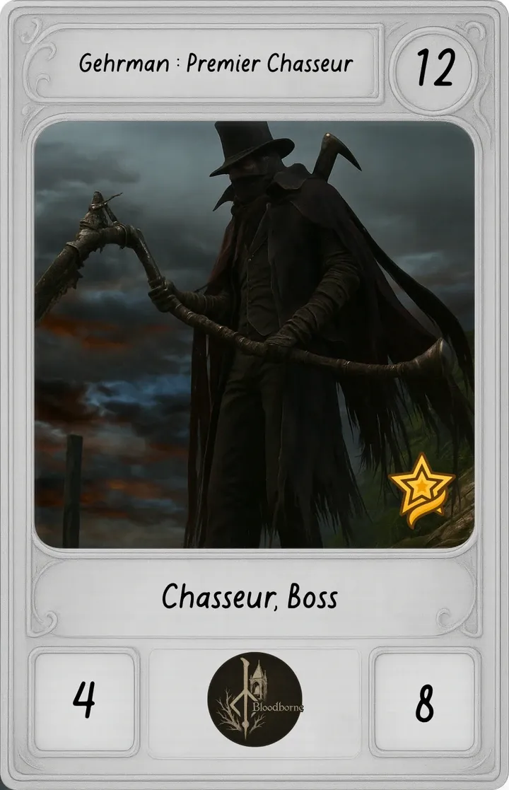 Gehrman, Premier Chasseur, saison 1 : statistiques 4/8.